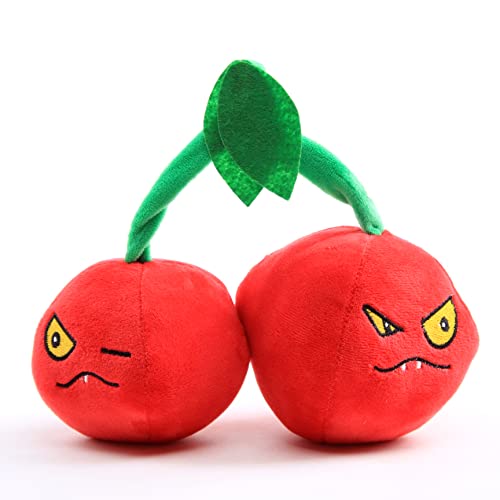 uiuoutoy Plantas juguetes de peluche juego de cerezas dobles de frutas peluches de peluche suave muñeca niños regalo 20cm