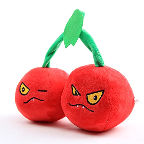 uiuoutoy Plantas juguetes de peluche juego de cerezas dobles de frutas peluches de peluche suave muñeca niños regalo 20cm