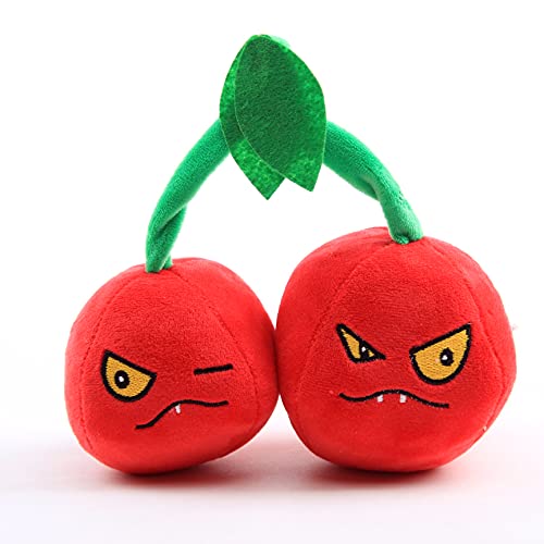 uiuoutoy Plantas juguetes de peluche juego de cerezas dobles de frutas peluches de peluche suave muñeca niños regalo 20cm