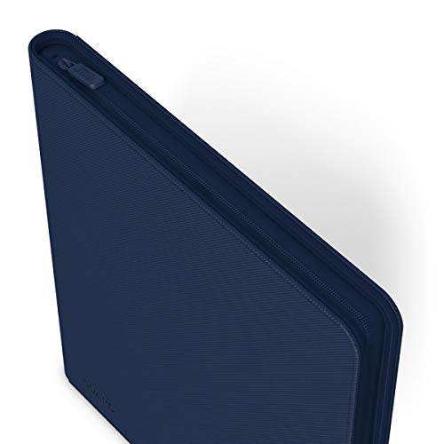 Ultimate Guard UGD10344 QuadRow - Carpeta con Cremallera y Hojas con 12 Fundas para Cartas, Color Azul Oscuro