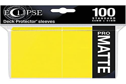 Ultra Pro Eclipse-Fundas estándar Mate (100 Unidades), Color Amarillo limón, (15620)