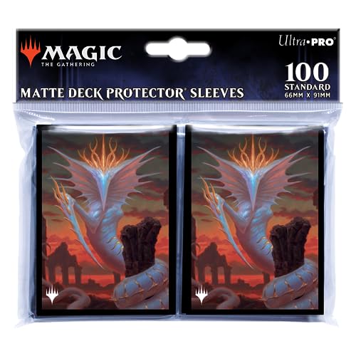 Ultra PRO - MTG Commander Masters 100 fundas para tarjetas de tamaño estándar - Obra de arte de gravemother plateada, acabado mate con tecnología ChromaFusion, protege la magia: las tarjetas de