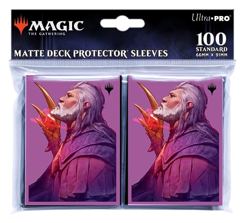 Ultra PRO - MTG Commander Masters 100 fundas para tarjetas de tamaño estándar - Urza, Lord High Artwork, acabado mate con tecnología ChromaFusion, protege la magia: The Gathering Cards Deck Protectors