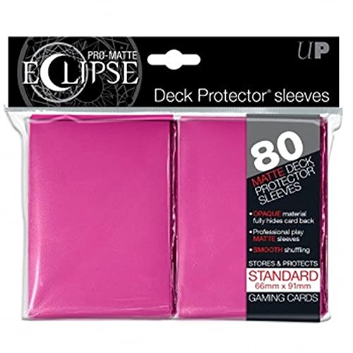 Ultra Pro- Pro-Matte Eclipse estándar Mangas – Rosa (80 Count Pack), Color Pink (E-85253)