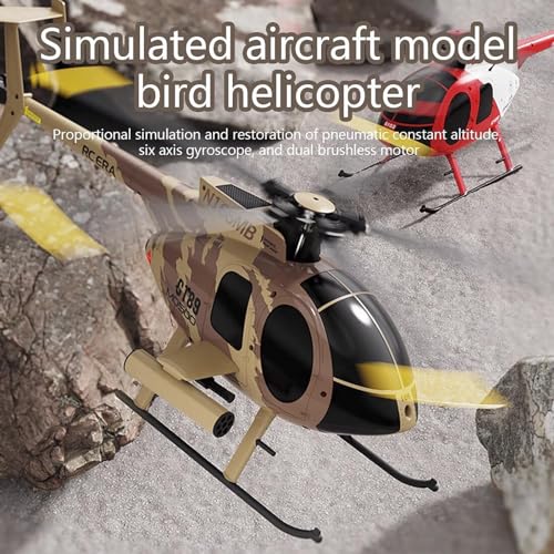 UNbit MD500 C189 RC Helicopte, Modelo de Avión 1/28 2.4G 4CH Single-Rotor Helicóptero Modelo,Green