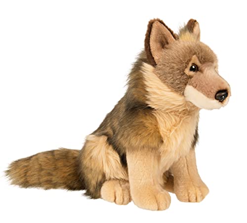 Uni-Toys HW-79037 - Lobo de Peluche Sentado (25 cm)