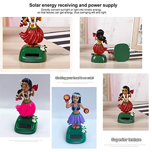 Uposao Hawaiano coche decoración figura solar para tablero de instrumentos del coche figura solar danza solar coche muñeca juguete oficina suministros hogar decoración interior