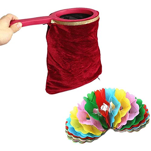 Uposao Magic Change Bag, Magische Tasche Magische Requisiten Magische Magische Trick mit einem Kunststoffgriff Magic Trick Prop Tricks Bag machen Dinge verschwinden Geschenk für Bühnenauftritt