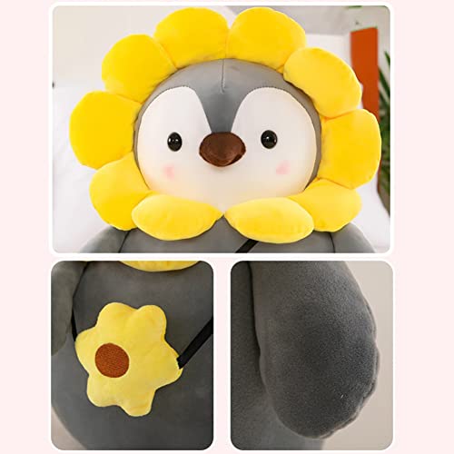 Uposao Pingüino de peluche, 35 cm, divertido y lindo pingüino, juguete de peluche para jugar, peluche suave, cojín de peluche, regalo para niñas, niños y bebés