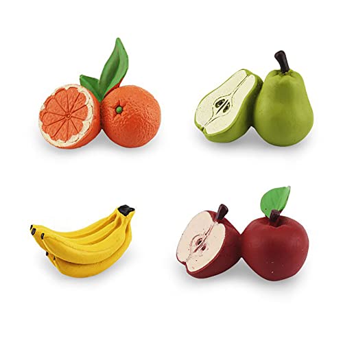 URFEDA Alta simulación mini frutas verduras juguetes set miniatura juguete educativo juego de rol accesorios plástico juego de juego regalo para niños pequeños niños niñas