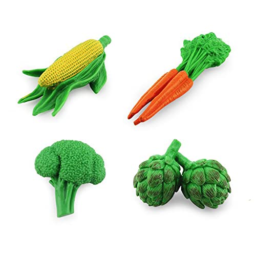 URFEDA Alta simulación mini frutas verduras juguetes set miniatura juguete educativo juego de rol accesorios plástico juego de juego regalo para niños pequeños niños niñas