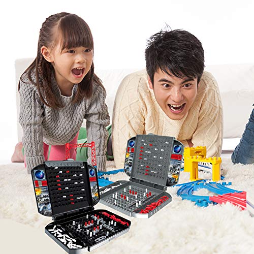 URFEDA Juego de Acorazado Juego de Mesa Tablero de Estrategia de Juguete de Batalla Doble para niños portátil Juego de Batalla Naval Juegos de Fiesta Juego Familiar para niños Adultos 2 Personas