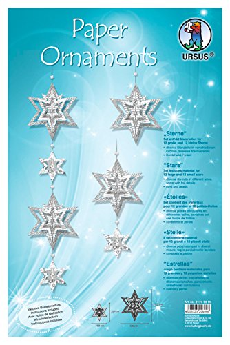 URSUS 21740099 – Juego de manualidades Paper Ornaments estrellas , color/modelo surtido