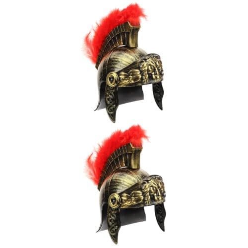 USHOBE 2 Piezas Sombrero De Samurái Tocado De Gladiador Cascos De Guerrero Espartano Disfraz De Gladiador Casco De Guerrero Romano Armadura Romana Traje Blindaje El Plastico Hombre Adulto