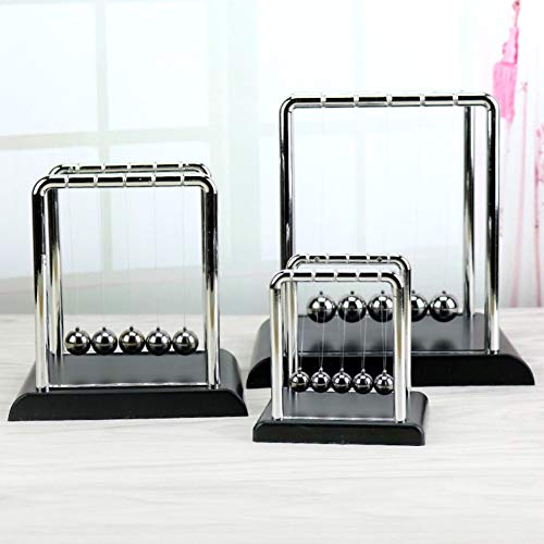 uyhghjhb Newton's Cradle - Bolas cinéticas clásicas escolares para decoración de escritorio (tamaño pequeño)