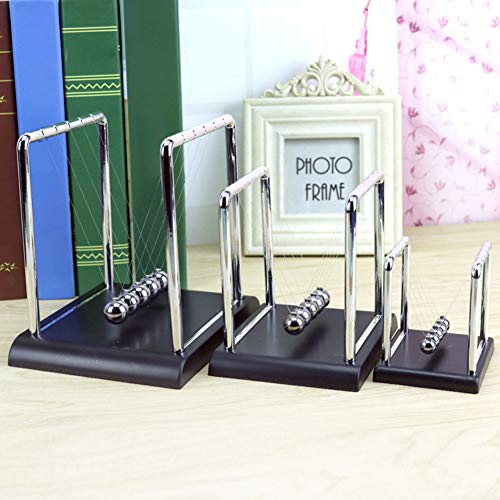 uyhghjhb Newton's Cradle - Bolas cinéticas clásicas escolares para decoración de escritorio (tamaño pequeño)