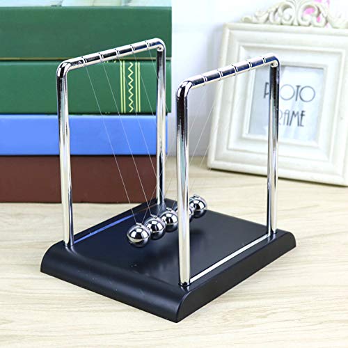 uyhghjhb Newton's Cradle - Bolas cinéticas clásicas escolares para decoración de escritorio (tamaño pequeño)