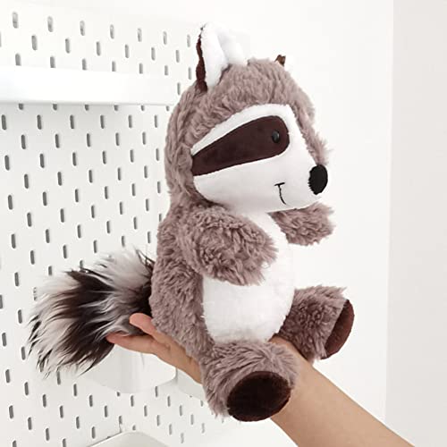 UZSXHJ Peluche de Mapache Peluche Muy Suave Relleno de algodón PP Almohada Abrazadora, Figura Esponjosa, cojín de Peluche, Regalo para los Fans del Fans 28 cm