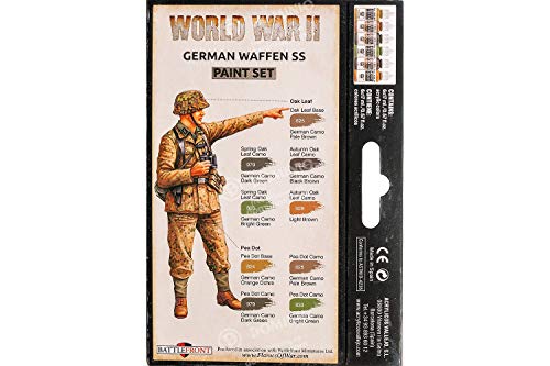 Vallejo- Farb-Set, Deutsche Waffen-SS, WWII Juego de construcción de maquetas, 6 Unidad (Paquete de 1) (070207)