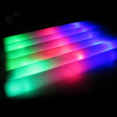 Varitas de espuma LED intermitentes multicolor para fiestas de cumpleaños para DJ (5 piezas)