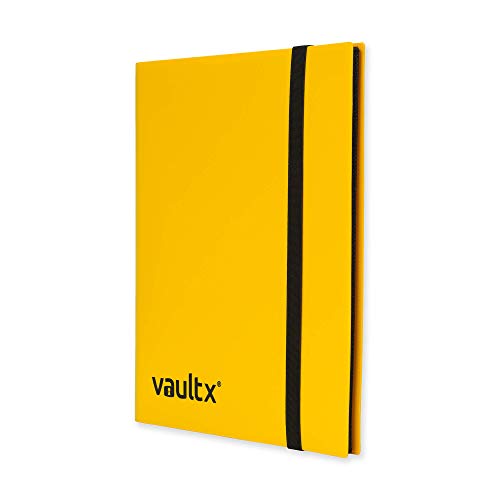 Vault X Binder - Carpeta para Cartas Coleccionables - 9 Tarjetas por Pájina - 360 Bolsillos de Inserción Lateral para TCG (Amarillo)