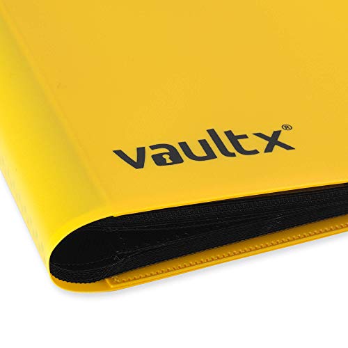 Vault X Binder - Carpeta para Cartas Coleccionables - 9 Tarjetas por Pájina - 360 Bolsillos de Inserción Lateral para TCG (Amarillo)