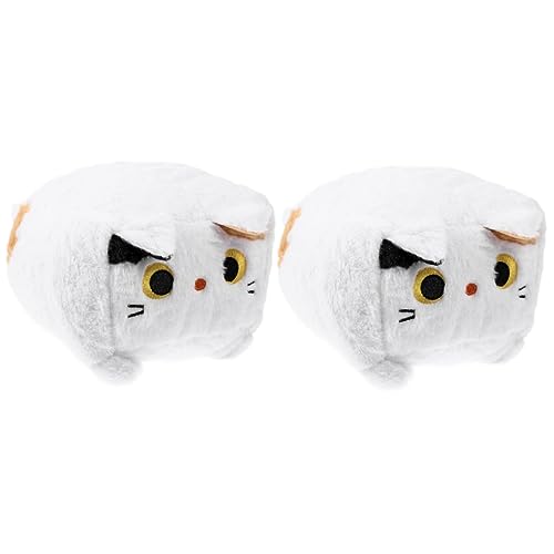 Veemoon 2 Uds Mini De Peluche para Niños Muñecas Minino Gato De Peluche Cojín Trasero Gato Almohada Muñeca Animal Almohada Gato Huddle Almohada Dibujos Animados Gatito Peludo Relleno