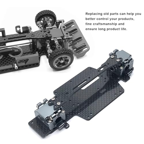 VENNSDIYU Marco de Placa Inferior a Control Remoto, Caja de Cambios, Juego de Bandeja de Radio para Coche de Control Remoto 1/28 Wltoys K969, Piezas de modificación de actualización de Metal, Azul