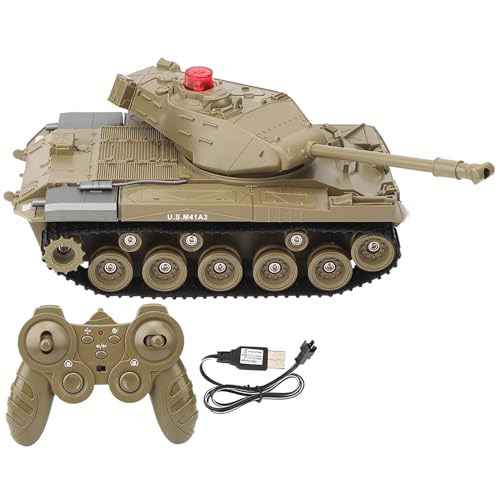 VGEBY Tanque RC 1/30 Tanque de Control Remoto Juguete niños Chico Modelo de vehículo Juguete Regalo simulación Efecto de Sonido(Verde)