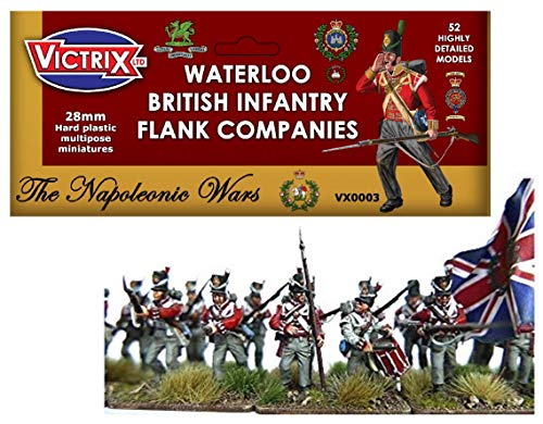 Victrix VX003 - Waterloo British Infantry Flank Companies x52 Figuras - Miniaturas napoleónicas de 28 mm