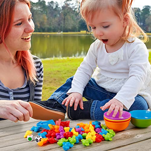 Victse Montessori Juguete 3 Años, Montessori Juguete Educativo, Juego de Combinación de Color, Juguetes Apilar Habilidades Matemáticas y Clasificación, Juguetes Educativos (Miembros de la Familia)