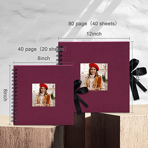 Vienrose Álbum fotográfico de álbum Diy Spiral Scrapbooking Álbum 40 páginas Regalos de boda de álbum de recortes negros Valentino Anniversary Anniversary Cumpleaños