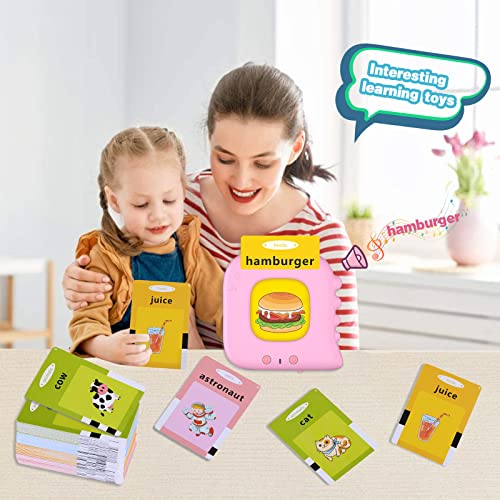 VIKILEE Tarjetas de pronunciación Juguetes Infantiles de Aprendizaje, 112 Letras Tarjetas de Doble Cara Juegos Infantiles Juegos educativos Alfabeto Regalos Infantiles para niñas de 2 a 7 años