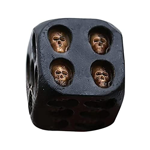 Voiakiu Calavera Halloween, Cara Esqueleto 3D, Juego Decorativos en Blanco y Negro, Cubo 1/5 uds para Club, Pub, Fiesta, Juego Mesa la Muerte, Juguete