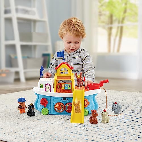 VTech - Arca de Baby animalitos Todos abordo, Juguete de arrastre, Playset interactivo para niños +1 año, Modo barco y modo casa, Versión ESP