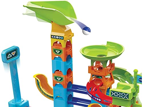 VTech - Marble Rush Deluxe Corkscrew Set, Circuito de canicas Interactivo, Juguete de construcción para niños +4 años, versión española