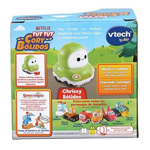 VTech- TTCory Bólidos Chrissy. Vehículo Interactivo con Voz bebés +12 Meses, Color (3480-546022)