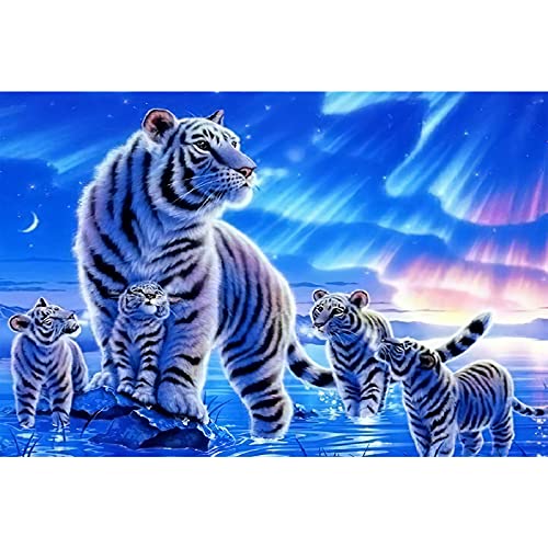 WACYDSD Puzzle 1000 Piezas Tigre Blanco Juego De Rompecabezas Clásico Bricolaje Juguete De Madera Decoración para El Hogar