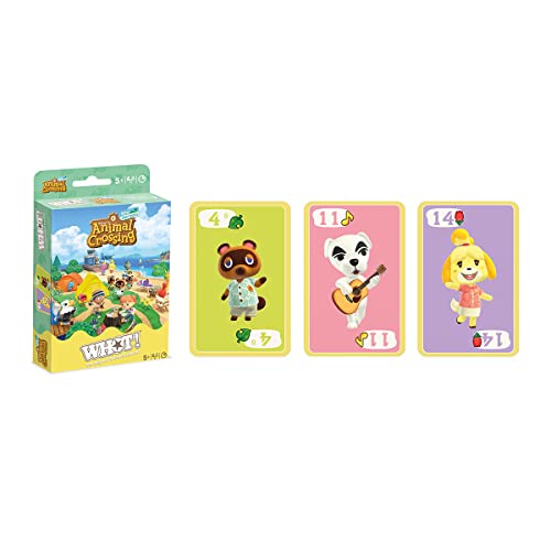 Waddingtons Number 1 Animal Crossing WHOT! Juego de cartas, contiene 53 cartas jugables con Isabelle, Mabel y Timmy y Tommy, juego de viaje, gran regalo y juguete para niños y niñas a partir de 5 años