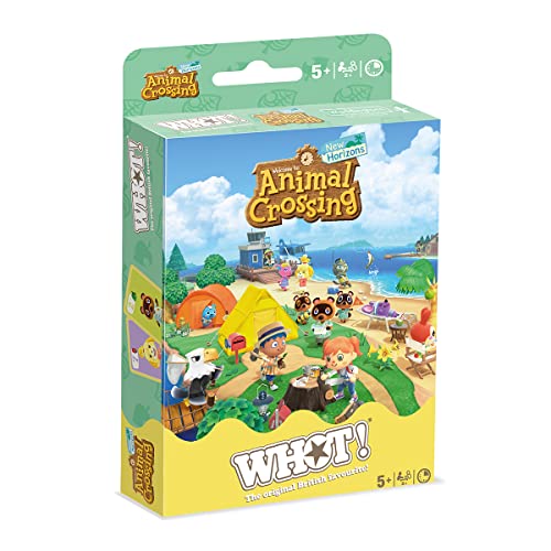 Waddingtons Number 1 Animal Crossing WHOT! Juego de cartas, contiene 53 cartas jugables con Isabelle, Mabel y Timmy y Tommy, juego de viaje, gran regalo y juguete para niños y niñas a partir de 5 años