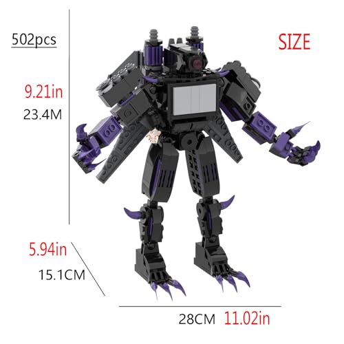 WANZPITS Skibidi - Figura de acción para inodoro, kit de bloques de construcción de hombre de cámara, juego de terror, juguetes coleccionables, ladrillos de construcción de anime, Halloween para