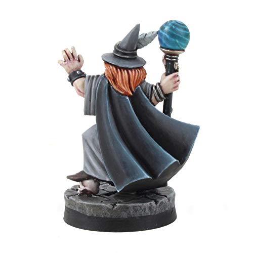 War World Gaming Mago Humano - Miniatura Fantasy Hero para Wargames y Juegos de rol (28mm)