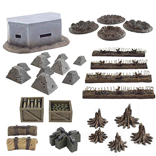 War World Gaming World at War - Sistema de Trincheras - Accesorios en Resina - 28mm, WW1, Wargames, Miniaturas, Escenografía, Gran Guerra, Contienda Militar