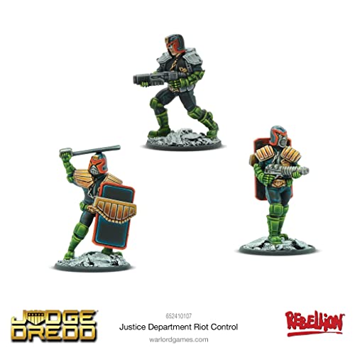 Warlord Games Control de disturbios del Departamento de Justicia para juez Dredd miniaturas altamente detalladas 2000AD para juegos de guerra de mesa