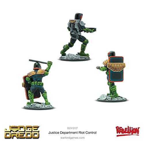 Warlord Games Control de disturbios del Departamento de Justicia para juez Dredd miniaturas altamente detalladas 2000AD para juegos de guerra de mesa