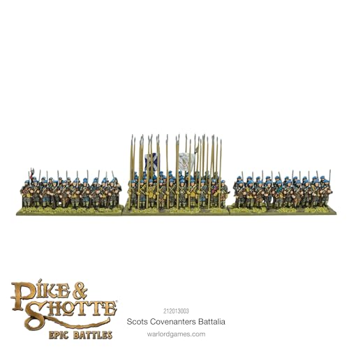 Warlord Games Scots Covenanters Battalia - Miniaturas de plástico a escala épica para polvo negro, era napoleónica altamente detallada para juegos de guerra de mesa