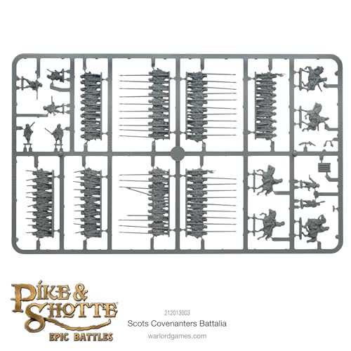 Warlord Games Scots Covenanters Battalia - Miniaturas de plástico a escala épica para polvo negro, era napoleónica altamente detallada para juegos de guerra de mesa