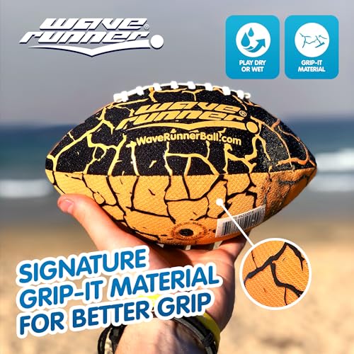 Wave Runner Grip It - Balón de fútbol impermeable, tamaño 9.25 pulgadas con tecnología de agarre seguro, juguemos al fútbol en el agua (color al azar) (1 unidad)
