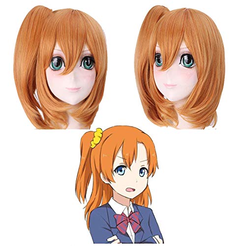 WHBHD LoveLive Kousaka Honoka Wig Love Live Cosplay Props Sintético Peluquería Partido Películas Pelucas Comic con Carnaval Wear Ponytail