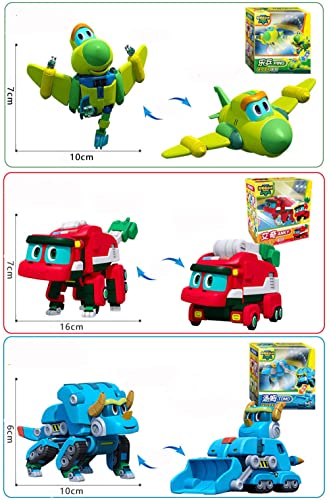 WHFMATPQB Gogo Dinosaur Resources Manager Juego De 9 Piezas para Mini Juguetes De Plástico para Niños La Creatividad Se Transforma En Un Robot Dinosaurio Regalos Navideños Regalo De Cumpleaños